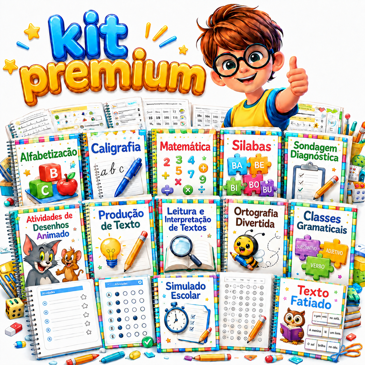 Composição do Kit +7.000 Atividades Pedagógicas